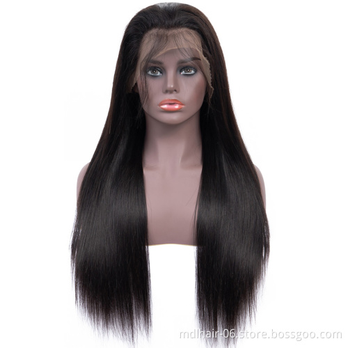 Wholesale 360 Lace Frontal Wig Straight Human Hair Wigs For Black Women Pre Plucked Hairline Remy Brazilian Lace Front Wig